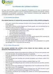 Résultats de l’enquête sur les TAP